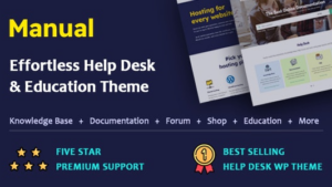 Manual (v7.5.4) Documentation, Knowledge Base & Education WordPress Theme [Activated]
