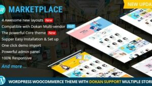 Marketplace (v3.8.5) WordPress Theme support Dokan Multi Vendors