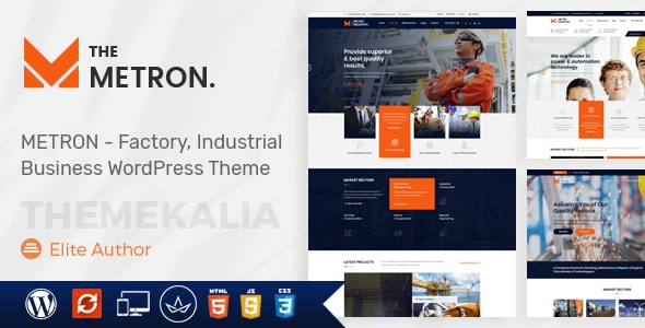 Metron (v2.4) Industry and Construction WordPress Theme