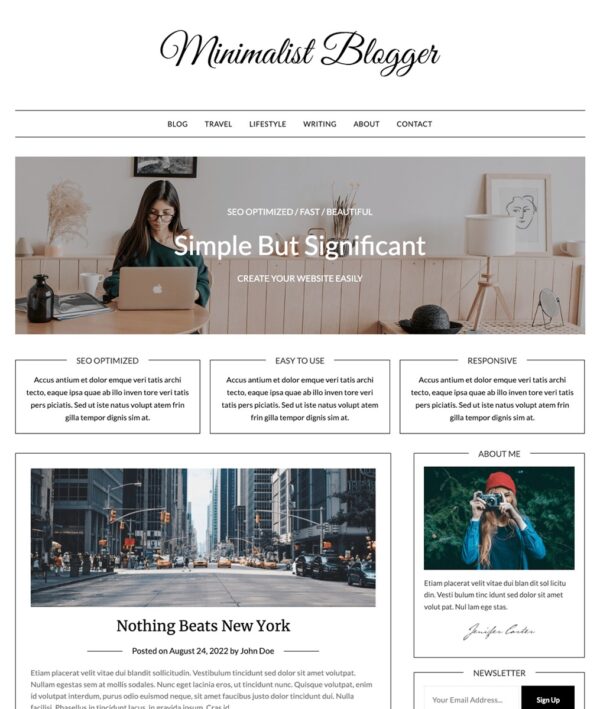 Minimalist Blogger v.123.3