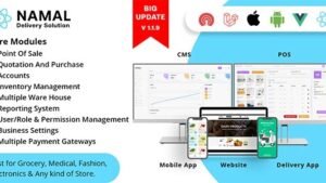 Fixed* Namal (v1.1.9) 5 in 1 Ionic Delivery Solution with POS for Single & Multiple Location Business Brand
