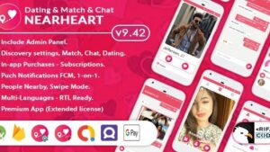 Nearheart (v9.42) Android Dating Tinder Clone Full App with Admin panel