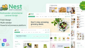 Nest (v1.25.7) Multivendor Organic and Grocery Laravel eCommerce System [Activated]