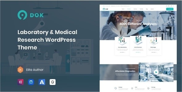 Ninedok (v1.1.4) Laboratory & Research WordPress Theme