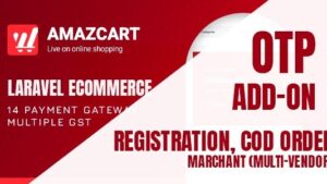 OTP add-on AmazCart Laravel Ecommerce System CMS v1.4