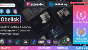 Obelisk (v1.8.0) Agency Portfolio & Creative WordPress Theme