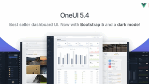 OneUI (v5.12) Bootstrap 5 Admin Dashboard Template, Vue Edition & Laravel 9 Starter Kit