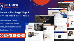 Plumer v1.0.0 Plumbing & Repair Services WordPress Theme