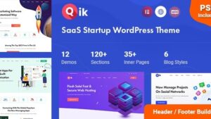 Qik (v1.0.3) SaaS Startup WordPress Theme