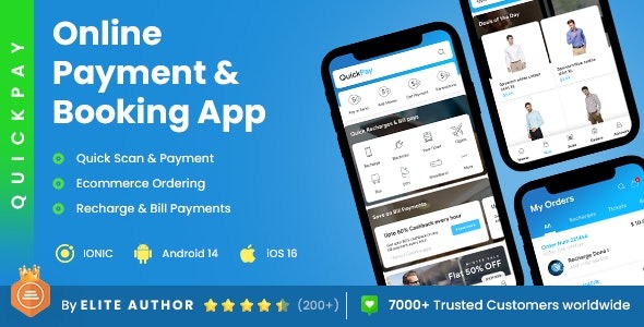 QuickPay (v3.1) 2 App Template| Online Bill Payment App| Recharge App| Booking App| Wallet App