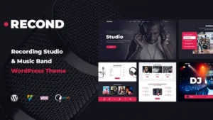 (v1.1.7) Recond Recording Studio & Music Band WordPress Theme