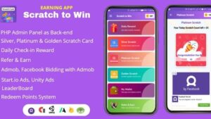Scratch & Spin to Win Android App with Earning System v4.0 (Admob, Facebook, Start App Ads)
