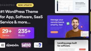 ShadePro (v3.6.5) Startup & SaaS WordPress Theme