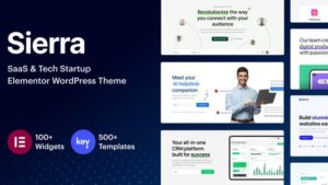 Sierra (v1.7) SaaS & Tech Startup Elementor WordPress Theme