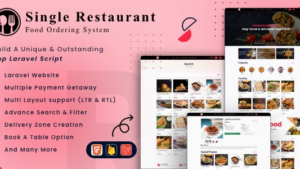 Fixed* Single Restaurant (v9.3) Laravel Website & Admin Panel
