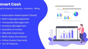 Smart Cash (v3.3.2) Multi Company Accounts Billing & Inventory(SaaS)