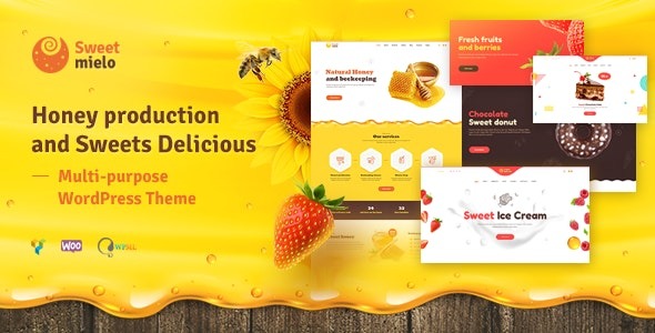 SweetMielo (v1.6.7) Honey Production and Sweets Delicious WordPress Theme