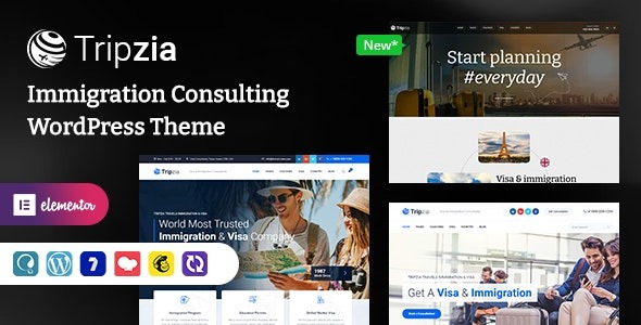 Tripzia (v.4.1) Immigration Consulting WordPress Theme + RTL