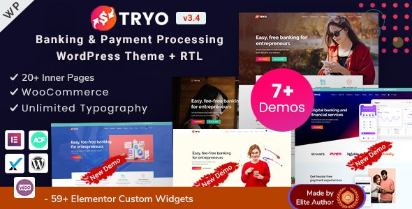 Fixed* Tryo (v3.4) Banking, Money Transfer & Currency Exchange WordPress Theme