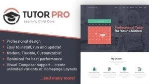 Tutor Pro (v1.1.2) Education WordPress Theme