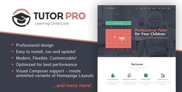 Tutor Pro (v1.1.2) Education WordPress Theme