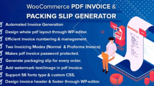 WooCommerce PDF Invoice & Packing Slip with Credit Note (v2.5.0)