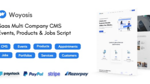 Woyosis (v1.0.0) Saas Multi Company CMS - Events - Products & Jobs Script
