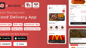eRestro (v1.0) Flutter Multi Restaurant & Vendor Marketplace - Food Ordering App for Hyperlocal Business v1.0