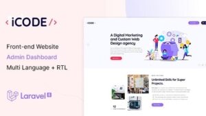 iCode (v1.0) Multipurpose Website CMS & Creative Agency Management System