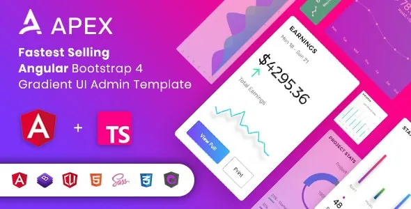 Apex v14.0 - Angular 14+ & Bootstrap 4 HTML Admin Template