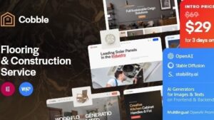 Cobble (v1.7.0) Flooring & Construction Service WordPress Theme