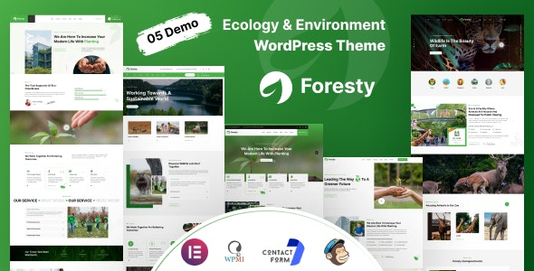 Foresty (v1.0.2) Charity and Ecology WordPress Theme