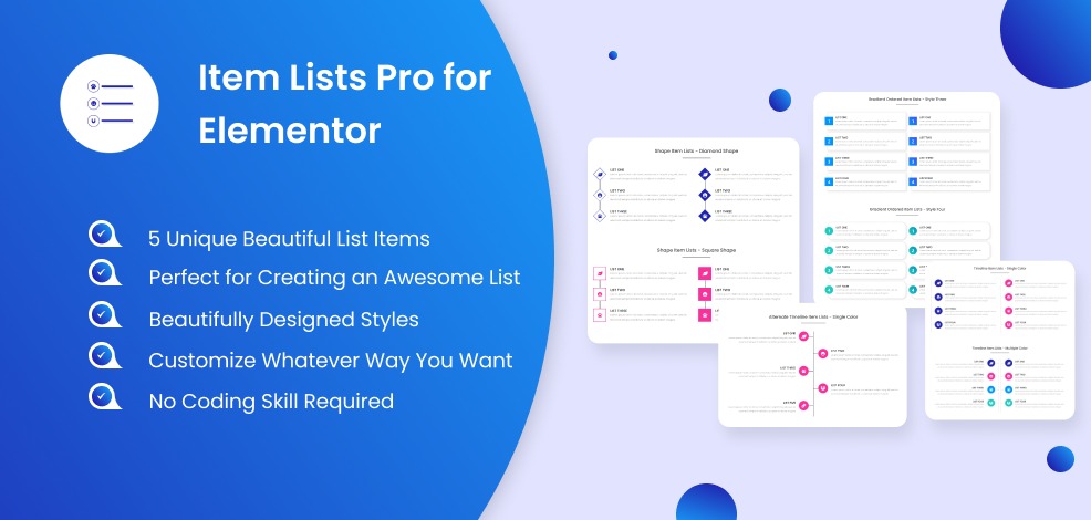 Item Lists Pro for Elementor v1.4