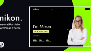 Mikon v1.0 Personal Portfolio WordPress Theme