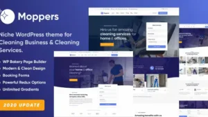 Moppers (v3.0.1) Cleaning Company and Services WordPress Theme