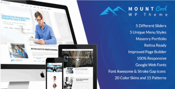 MountCool v3.2 Single Page Portfolio WordPress Theme