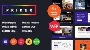 Prider (v1.1.2) LGBT & Gay Rights Festival WordPress Theme + Bar