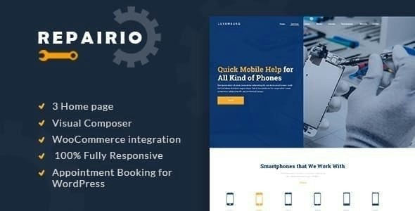 Repairio v1.1.3 Electronics Repair Theme