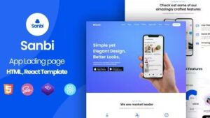 Sanbi (v1.0) App Landing Page WordPress Theme