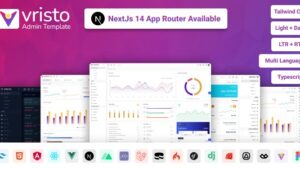 Vristo (v3.0.0) Tailwind Admin Template NextJS App Router HTML, Angular, ReactJS, VueJS, NuxtJS, Laravel