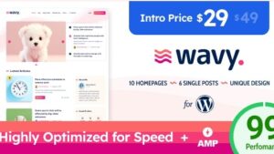 Wavy (v1.8.5) Modern & Lightweight Blog for WordPress