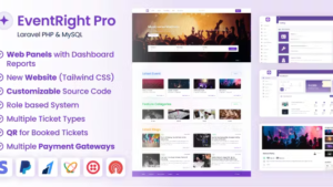 EventRight Pro (v4.0.0) Ticket Sales and Event Booking & Management System with Website & Web Panels (SaaS) [Activated]
