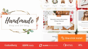 Handmade Shop (v1.2.6) Handicraft Blog & Store Creative WordPress Theme