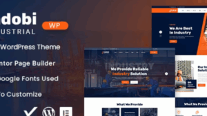 Indobi (v1.0.0) Industrial WordPress Theme