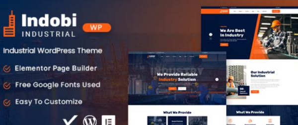 Indobi (v1.0.0) Industrial WordPress Theme