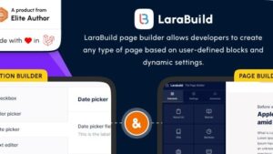 LaraBuild (v1.3) Laravel Drag and Drop Page builder and Settings Builder Package