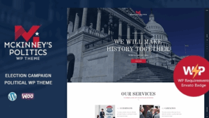 MCKinney's Politics (v1.2.7) Elections Campaign & Social Activism WordPress Theme #