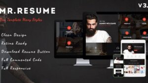 Morgan (v3.6.0) Resume, vCard, Personal, Profile and Portfolio WP Theme