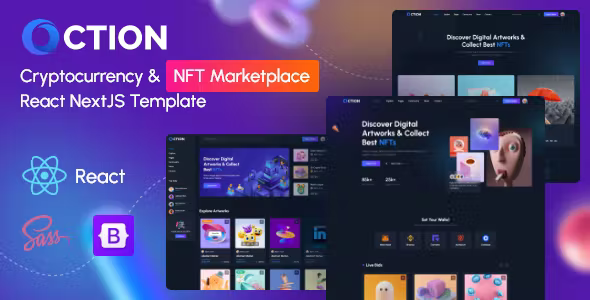 Oction (v0.1.1) NFT Marketplace React, NextJs Template
