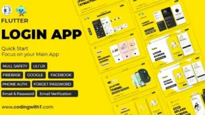 Pro Flutter Login App, Frontend, Backend, Firebase - Modern Minimal Flutter App for any Application 11 October 2023